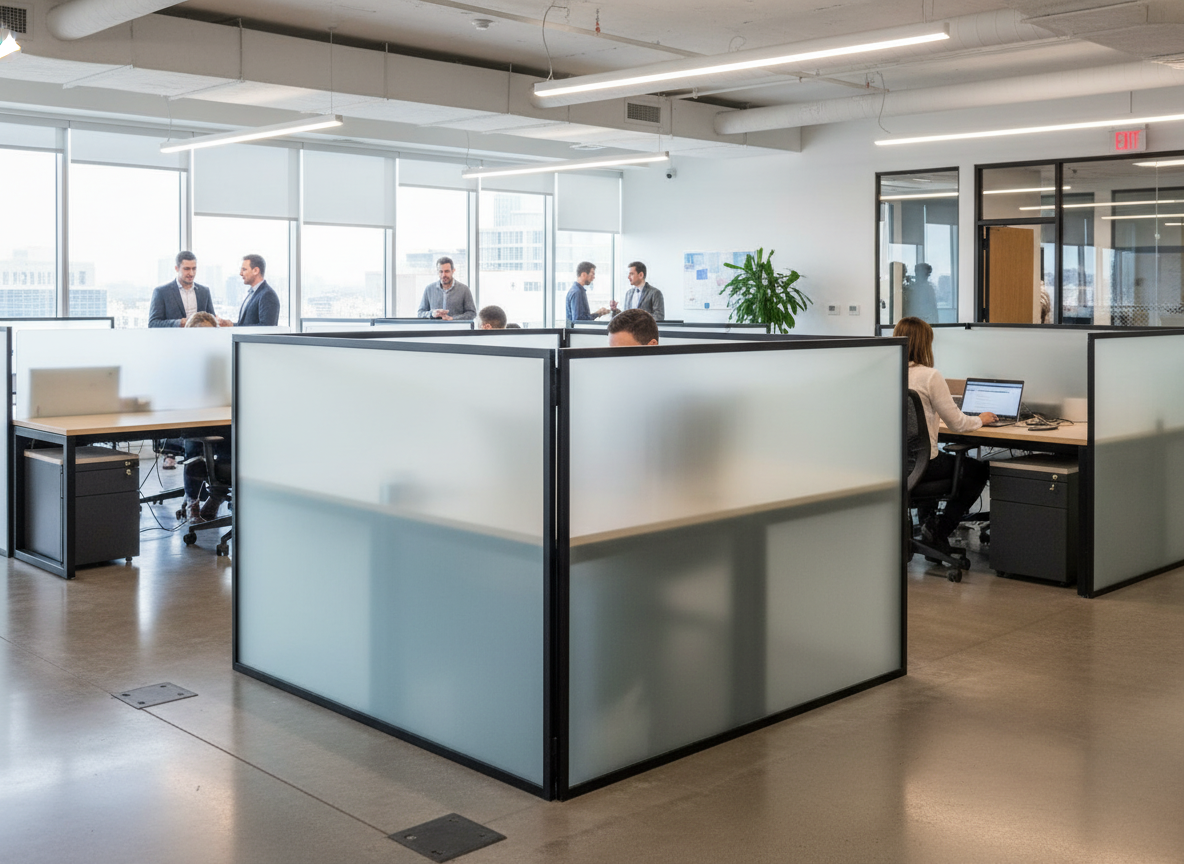 Premium Frosted Barrier Panels - 1240mm Height for Enhanced Safety and Visibility in Various Applications