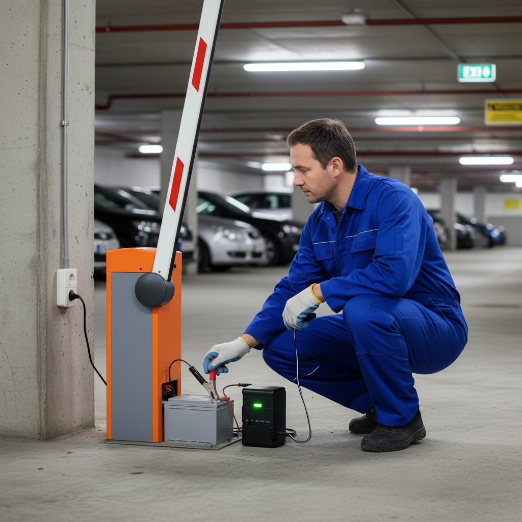 Premium Battery Charger for Automatic Boom Barrier - High-Performance Charging Solution for Heavy Use and Shaded Areas - Deta
