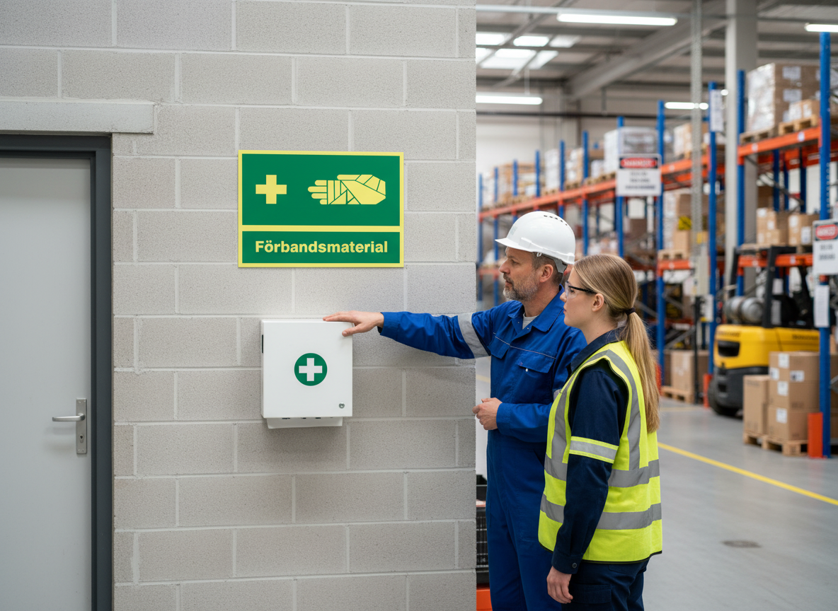 Premium Plastic Instruction Sign for First Aid Materials - A4 and A5 Options Available