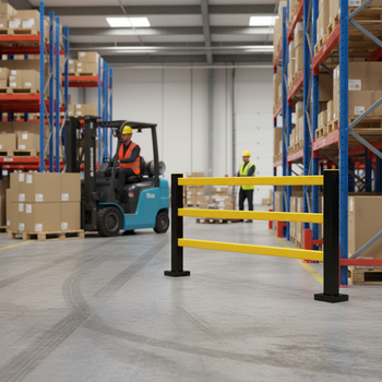 Premium Hybrid Flex Barrier Extension Kit with Beams, Support Post, and Flexible Foot for Enhanced Protection