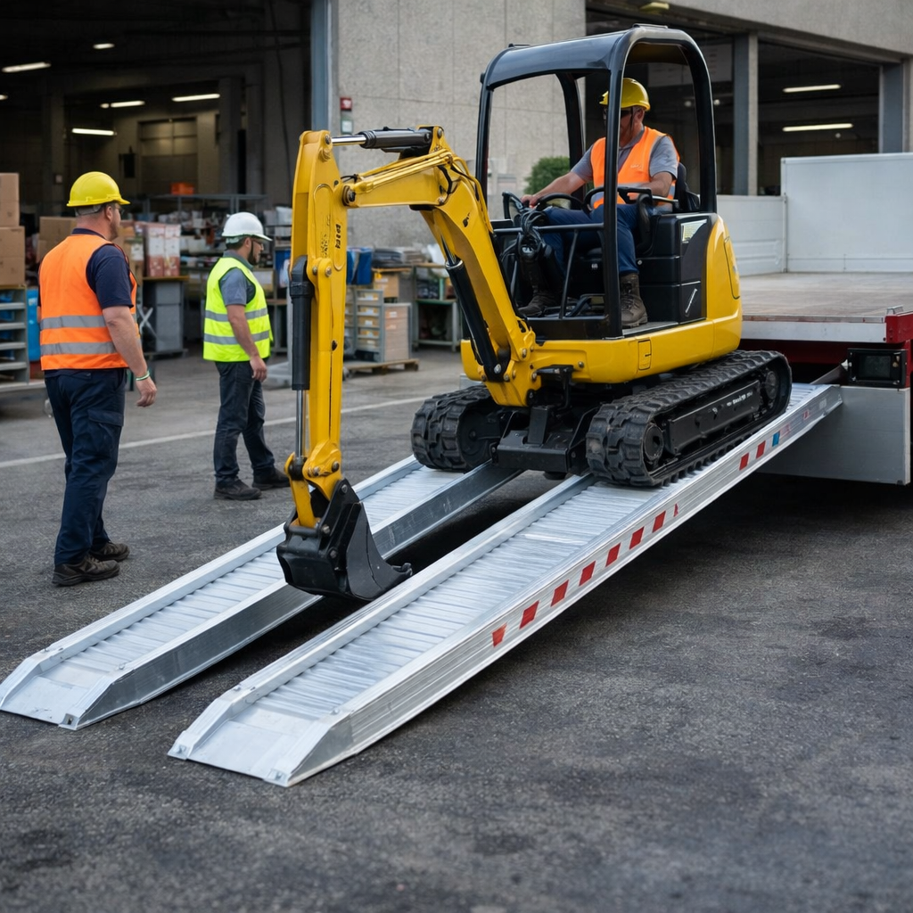 Aluminium Loading Ramps – 5000x400mm – 2290kg Capacity – Plant & Mini Digger