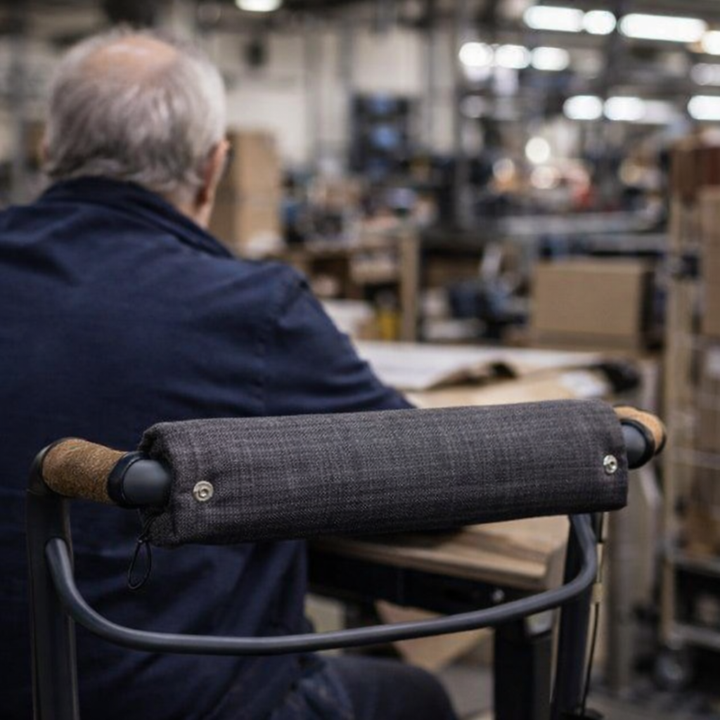 Indoor Rollator Backrest Cover – Grey – Zip Attachment – Mobility Aid