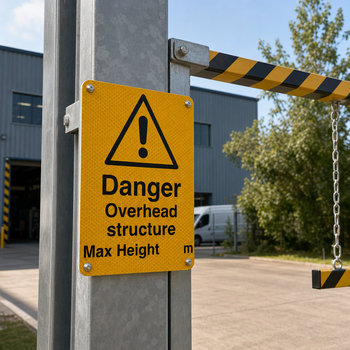Danger Overhead Structure Sign with Composite Substrate for Height Restriction Barriers
