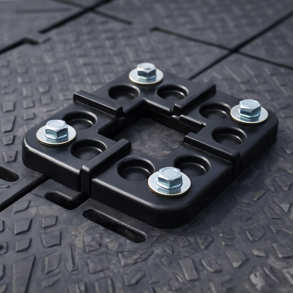 4 Way Urethane Connectors – 180mm x 180mm – Industrial Grade – Mat Connection