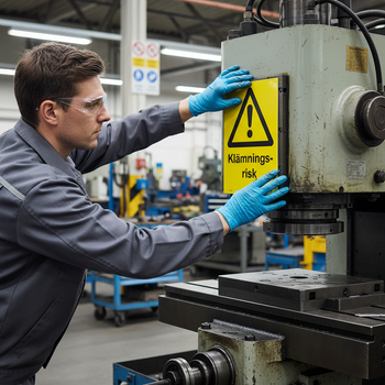 Premium Warning Sign for Pinch Risk - Multiple Materials & Sizes for Workplace Safety