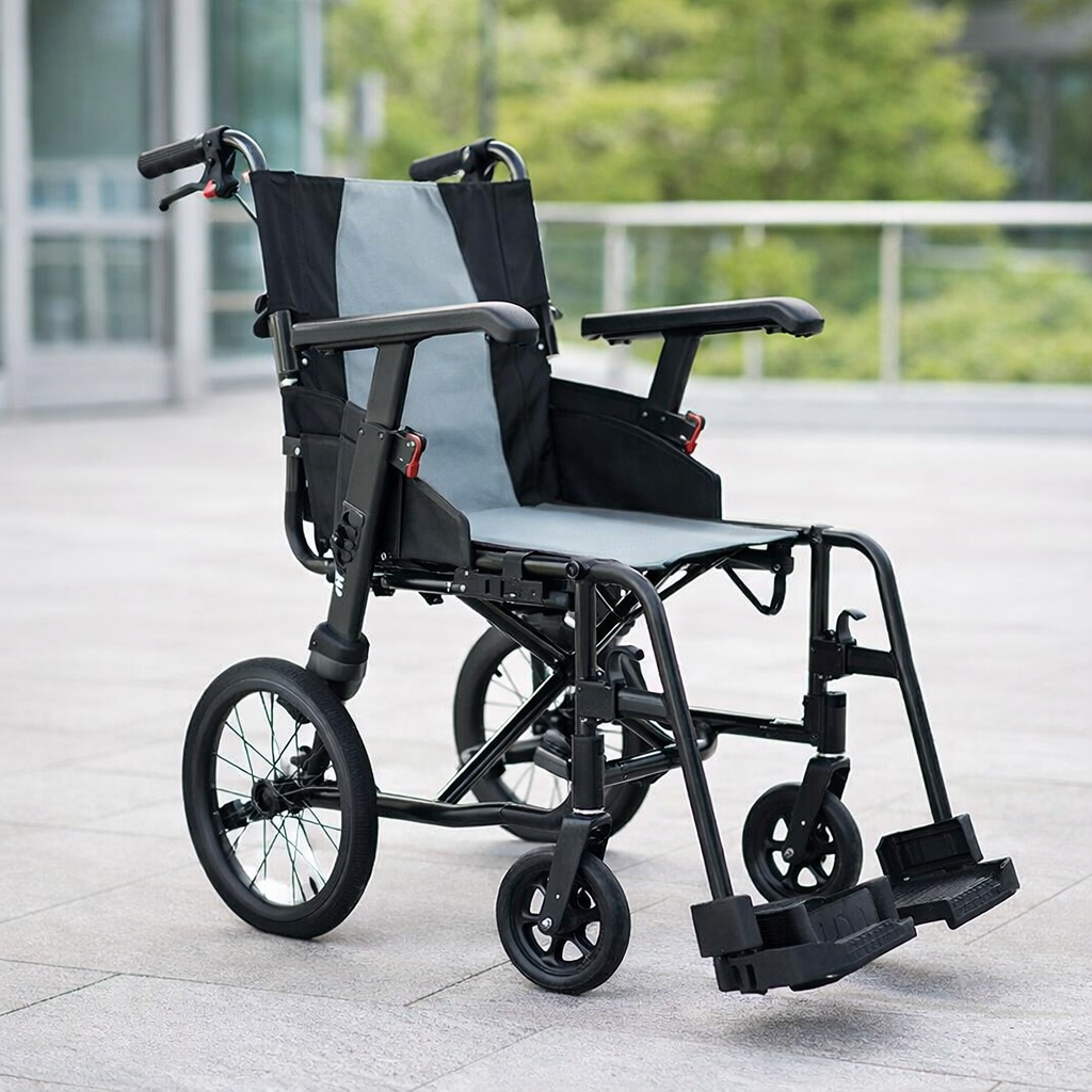 Transit Wheelchair – Multiple Widths – Lightweight & Durable – Indoor & Outdoor Use