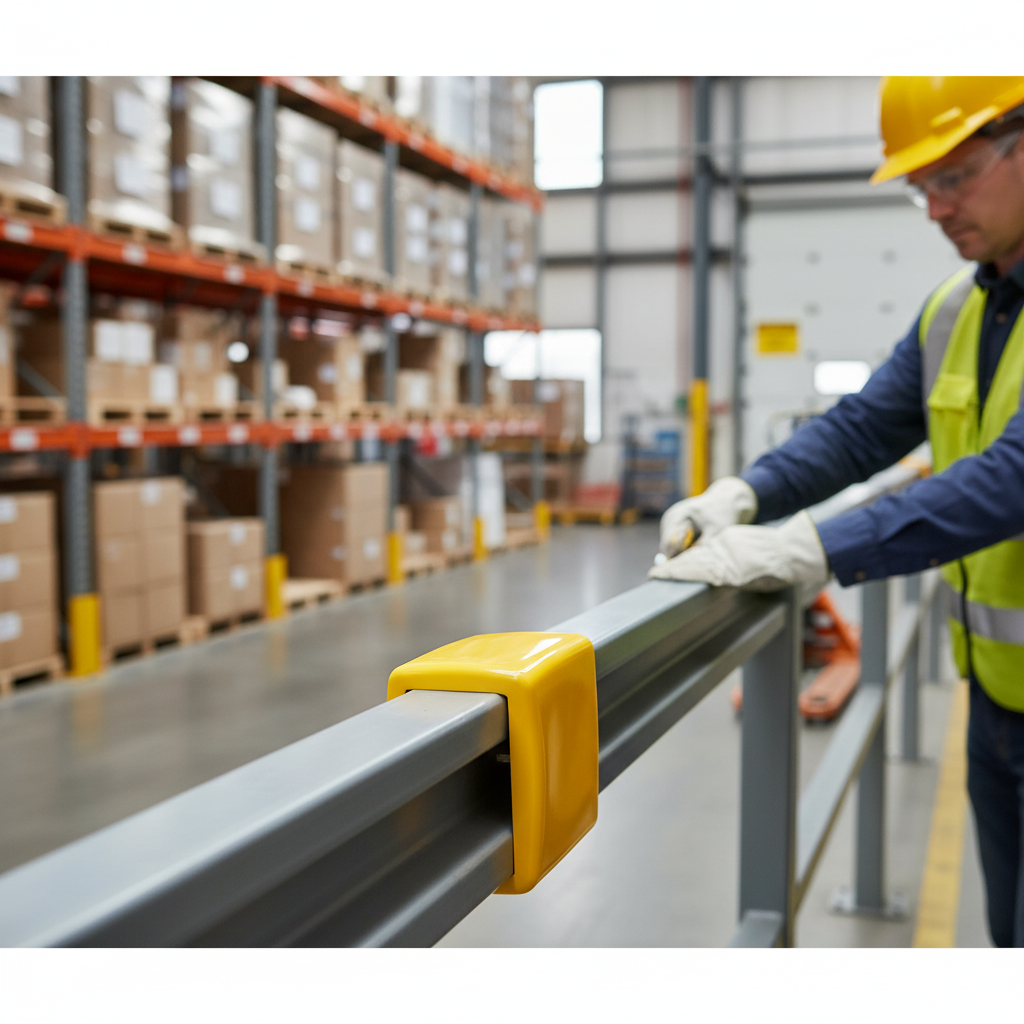 Premium Flexible Yellow Safety End Cap for Open Box Beam Barrier - Lightweight, Easy to Install, Ideal for Pedestrian Areas |
