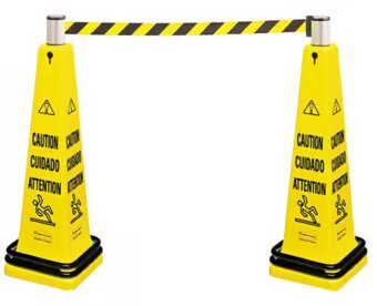 Portable Barricade Caution System - 1010mm x 318mm x 318mm