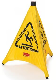 Yellow Pop-Up Caution Cone - 76cm
