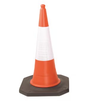 2-Part Motorway Traffic Cone with Reflective Sleeve