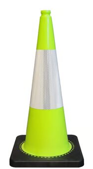 Flexible Green PVC 75cm 4kg Road Cone - Virtually Unbreakable