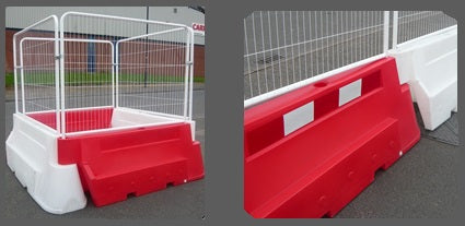 2000 x 800mm Novus Safety Water Filled Barrier System