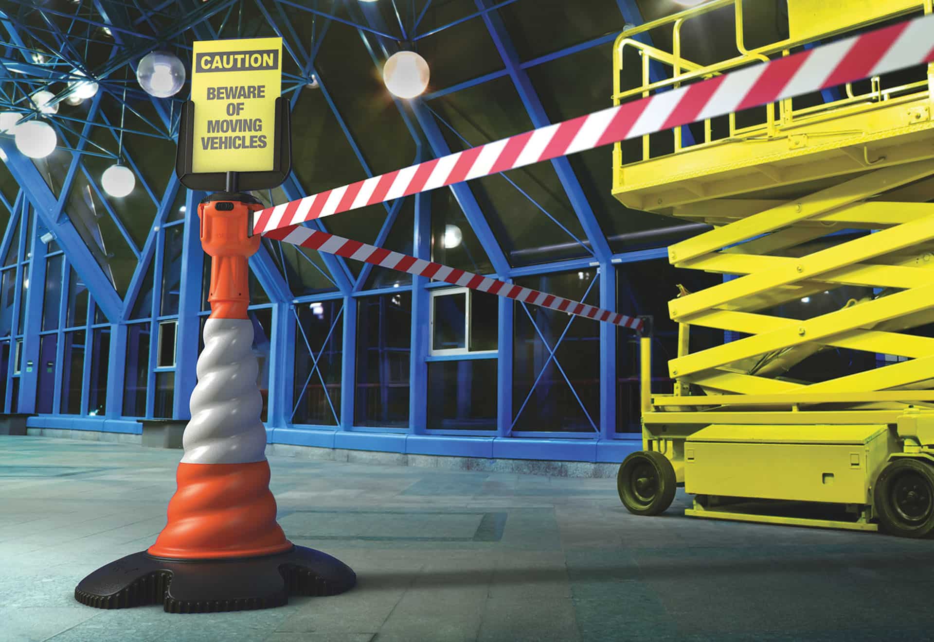 Traffic Cone Unicart 09 Skipper Kit – Fully Loaded Retractable Barrier System for Traffic Management