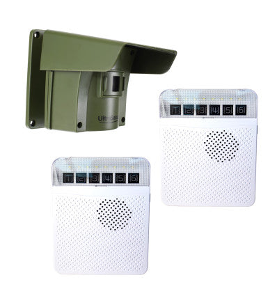Protect 800 Long-Range Wireless Driveway Alarm System – Motion Sensor with 2 Receivers & Lens Caps – 800m Range, Weatherproof, Expandable for Home & Business Security