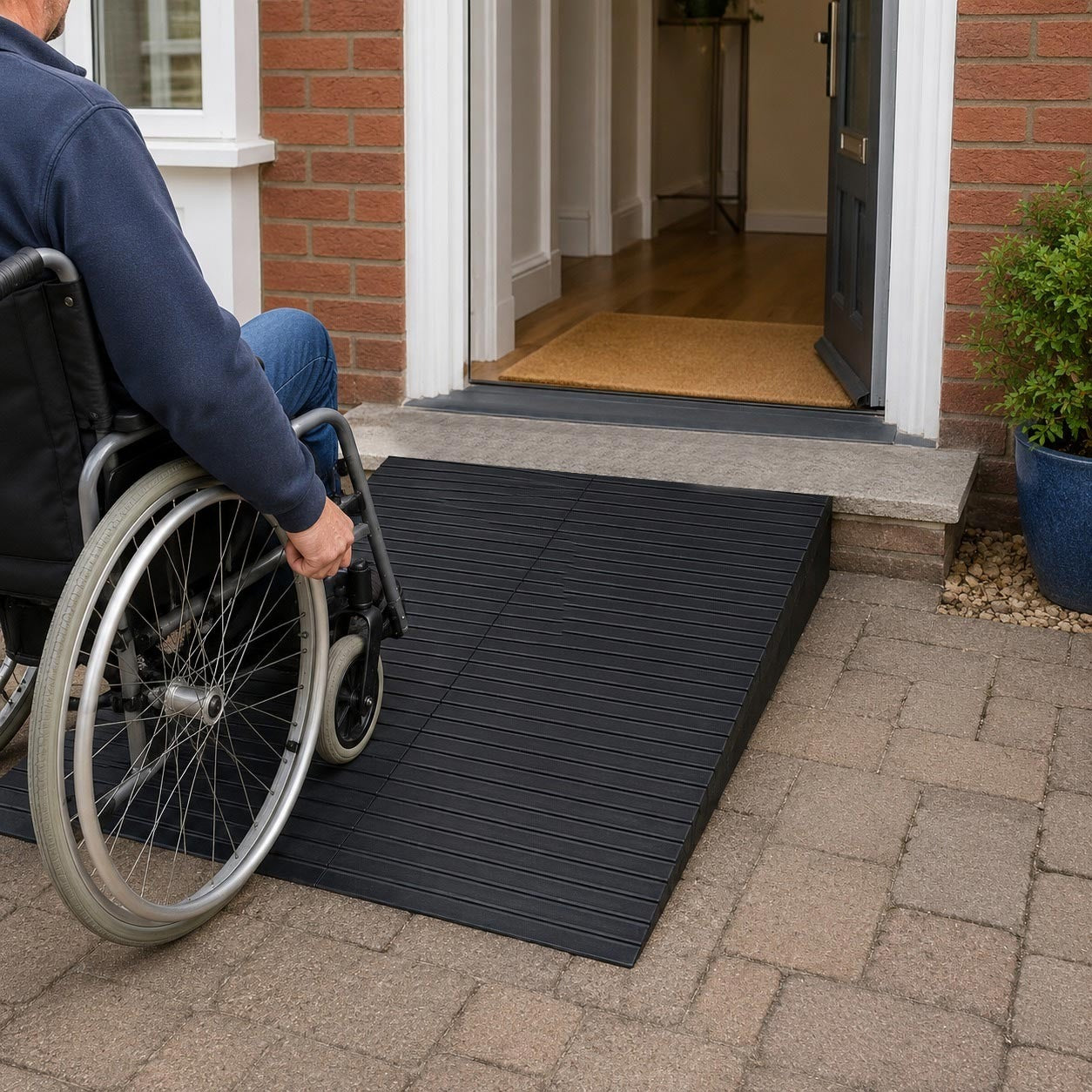 Rubber Pet Ramp – 400mm Wide – 1000kg Capacity – Indoor/Outdoor