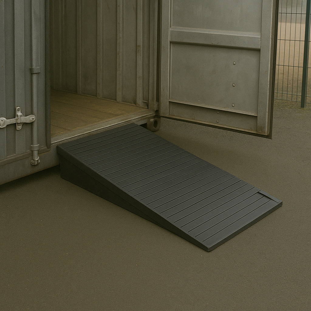 Heavy-Duty Rubber Threshold and Container Ramps – 20mm To 100mm Height for Easy Access