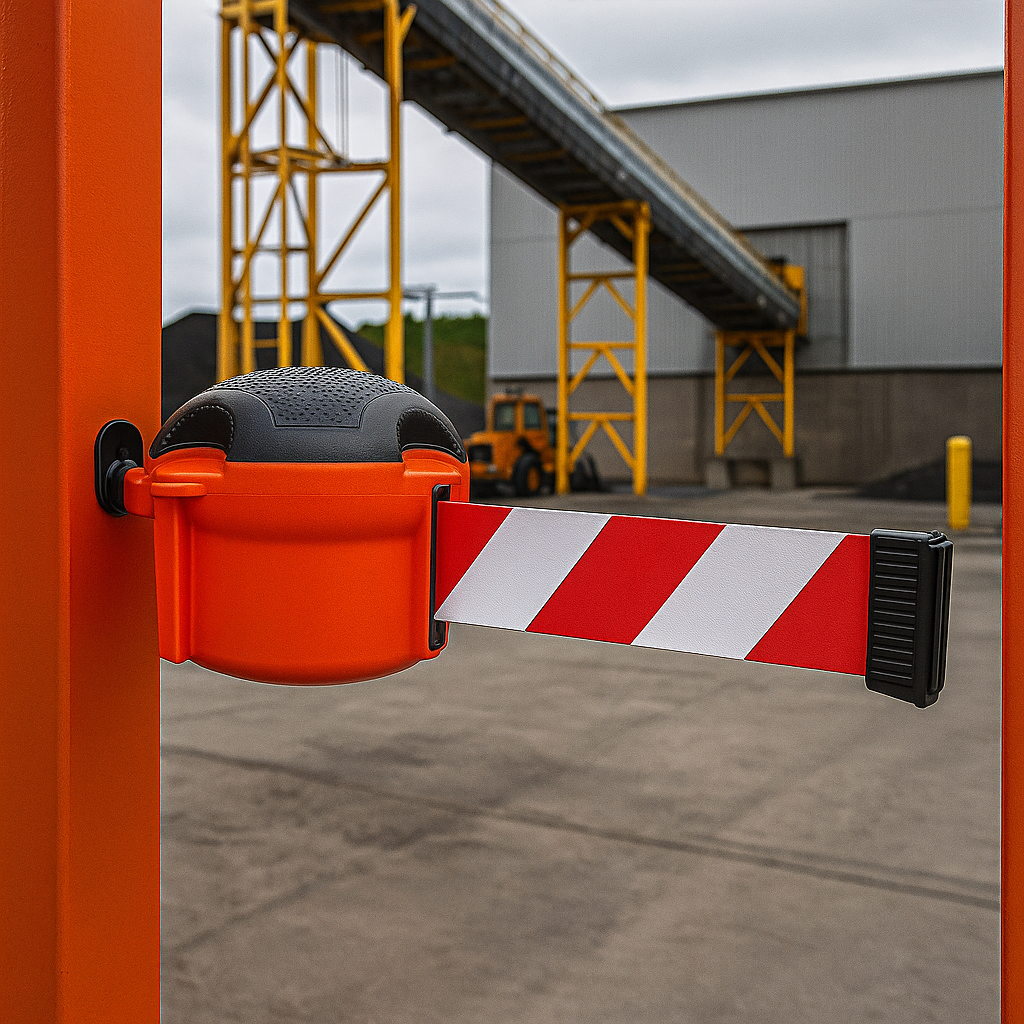 BarrierPlus® XS 9m Wall Mounted Retractable Safety Barrier Kit – Heavy Duty Crowd Control & Access Restriction (KIT11)