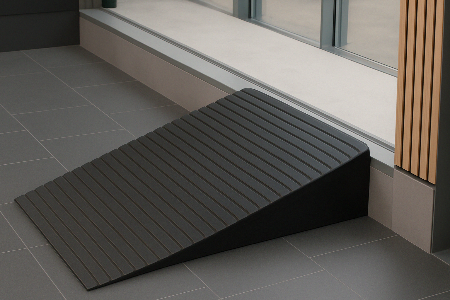 Heavy-Duty Rubber Threshold Ramps – 4.5" to 7" Height for Wheelchairs & Mobility Access