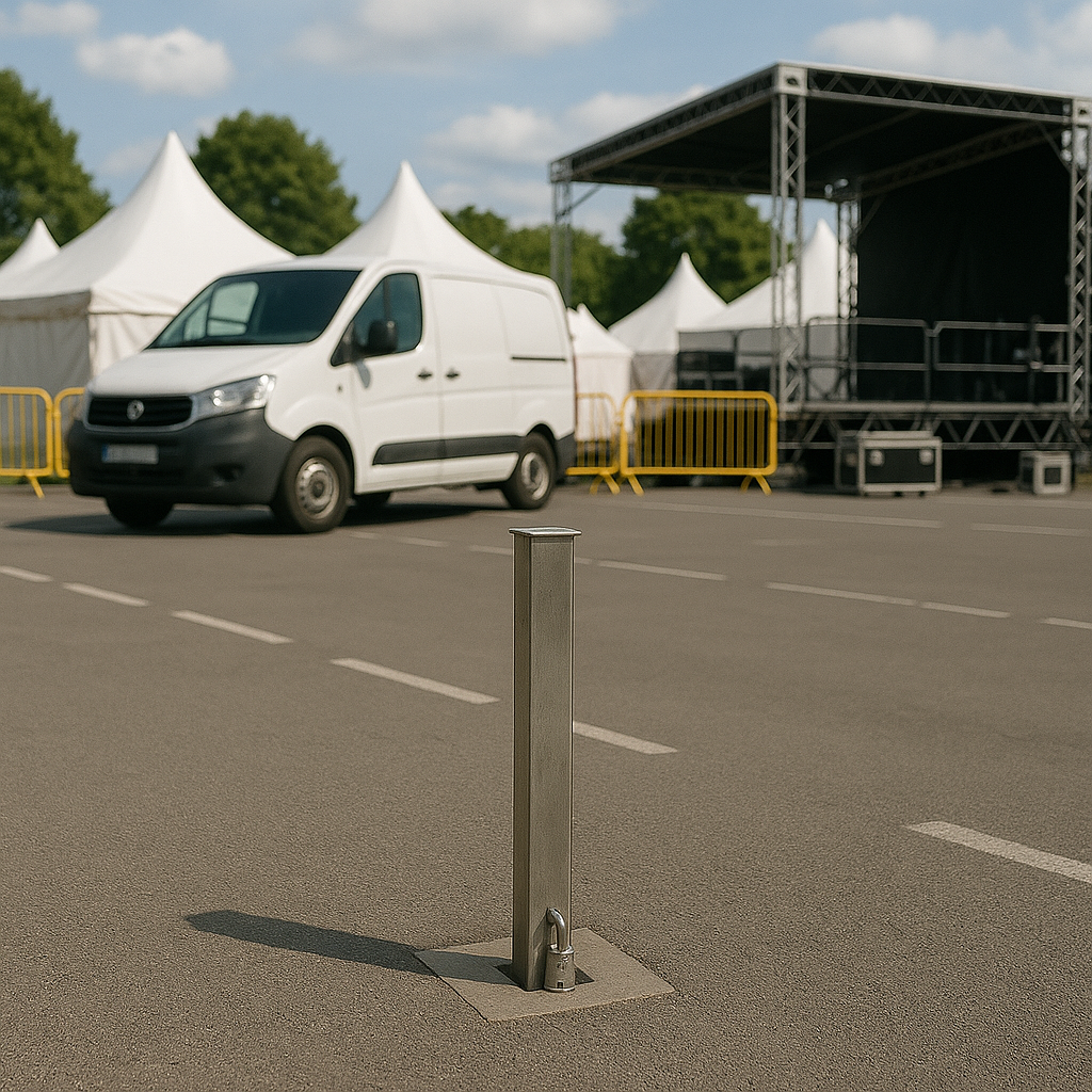 80mm Telescopic Driveway Security Post – Lockable & Retractable Bollard