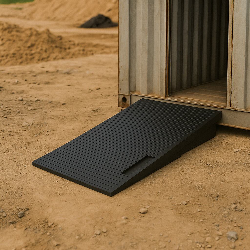 Heavy-Duty Rubber Threshold and Container Ramps – 20mm To 100mm Height for Easy Access
