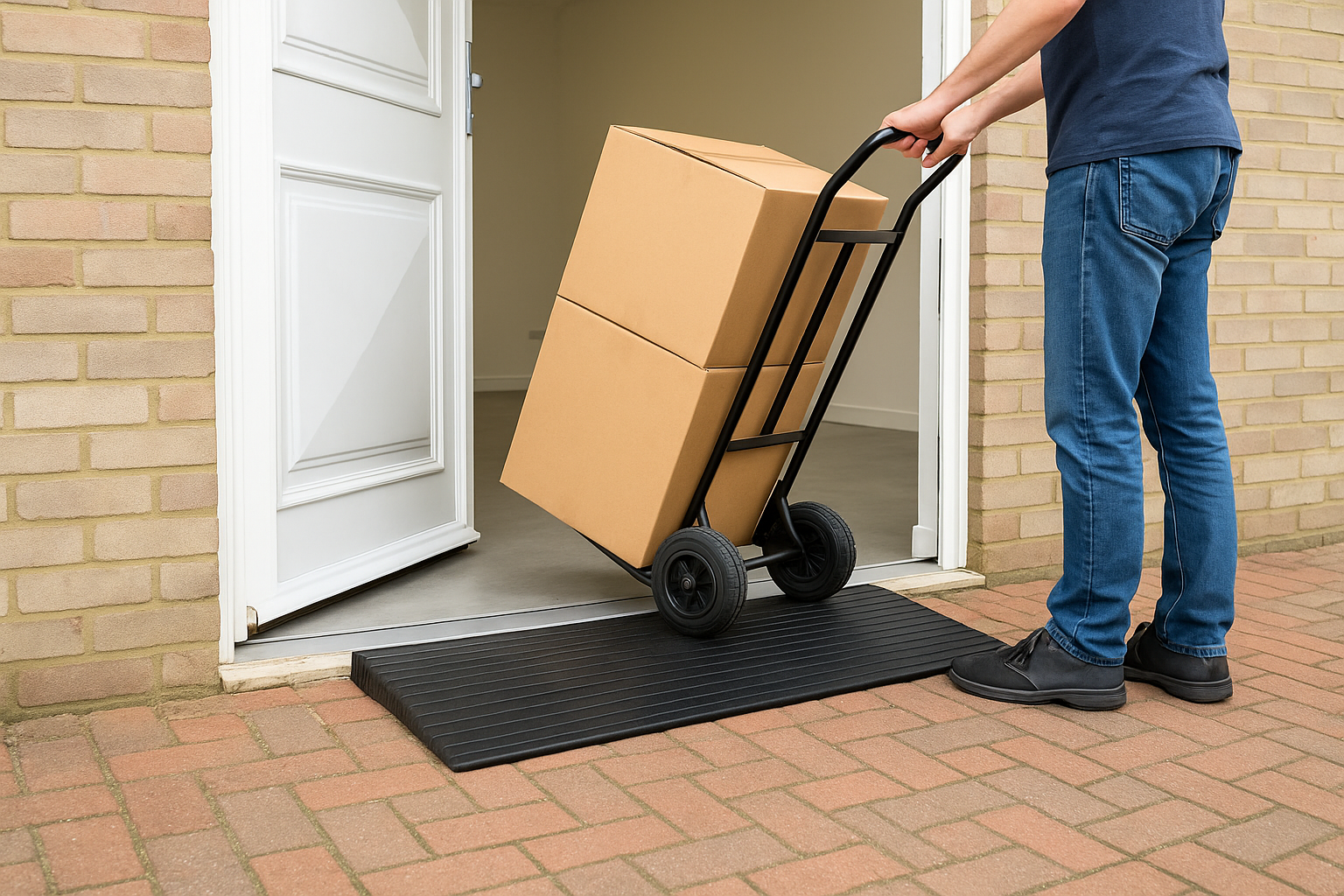 Non Slip Rubber Threshold Ramps 1" To 4" high - Perfect for Wheelchair & Mobility Access