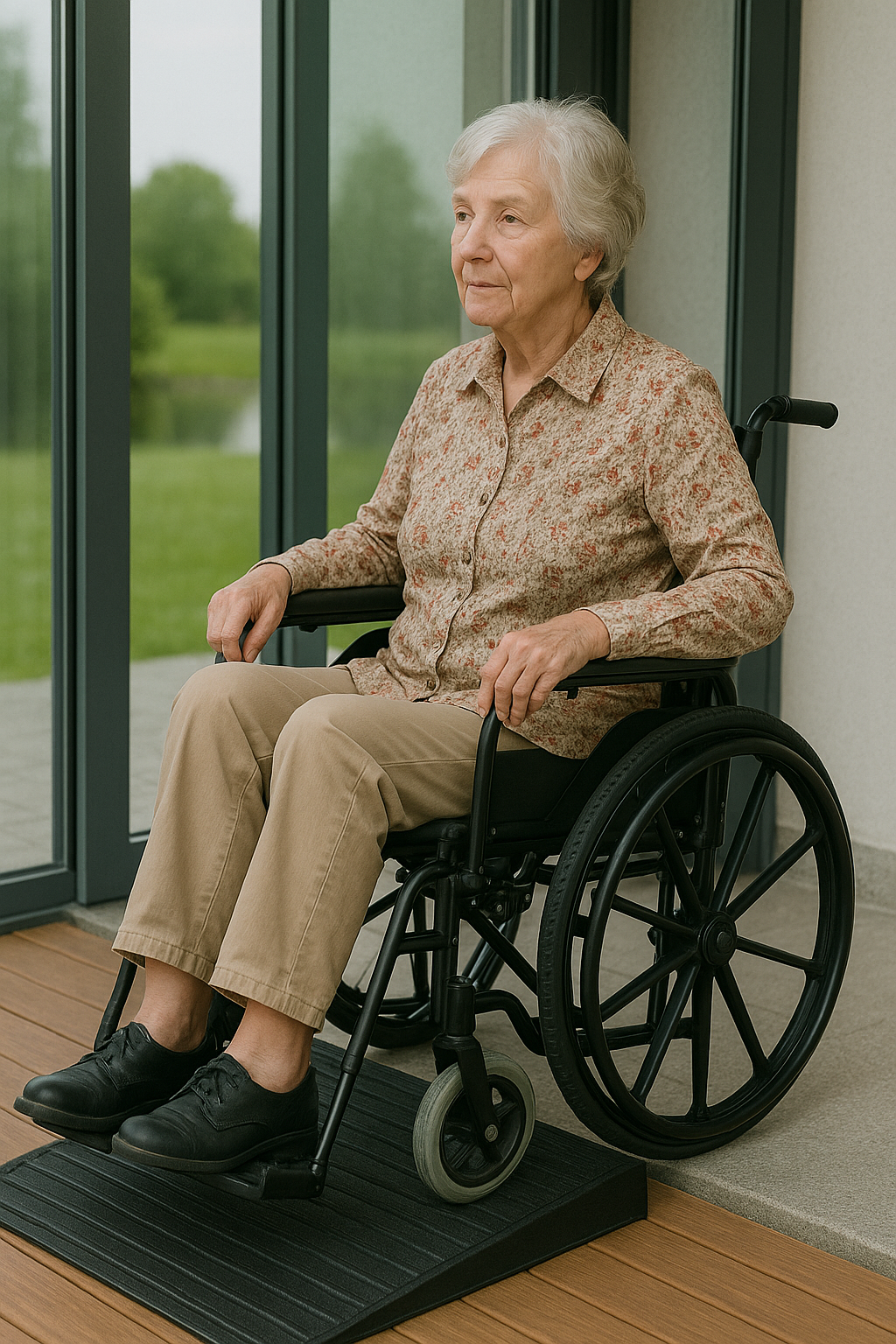 Heavy-Duty Rubber Threshold Ramps – 4.5" to 7" Height for Wheelchairs & Mobility Access