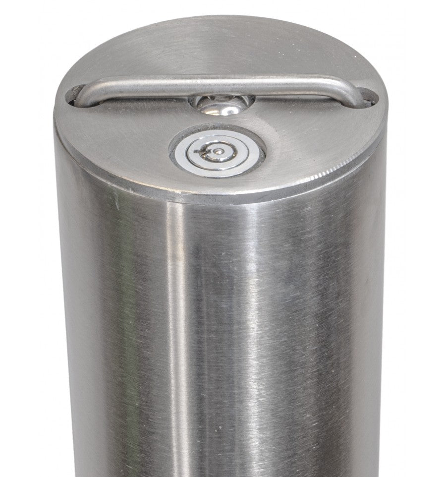 Stainless Steel Telescopic Security Post & Rubber Cap