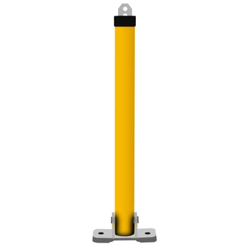 Heavy-Duty Fold-Down Parking Bollard with Hinged Locking Post – Anti-Theft Security Barrier