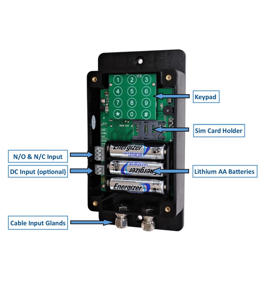 Light Gray Battery GSM UltraDIAL Alarm with PIR, Door Contact & Solar Siren