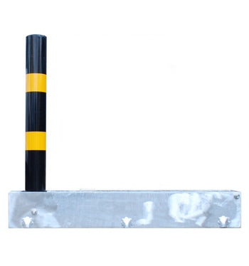 Fold Away (coffin) Parking Post - Black & Yellow