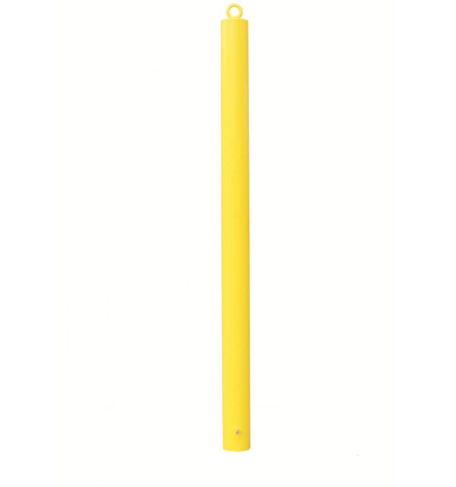 Light Goldenrod 76mm Yellow Steel Bollard With Top Mounted Eyelet
