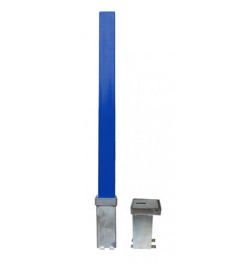 Heavy Duty Blue Removable Security  Security Post & 2 x Ground Bases