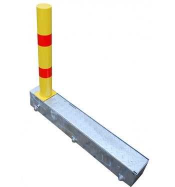 Fold Away (coffin) Parking Post - Yellow & Red
