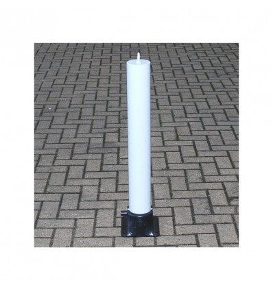 Dim Gray Heavy Duty Fold Down Security Post With Integral Lock &  Eyelet