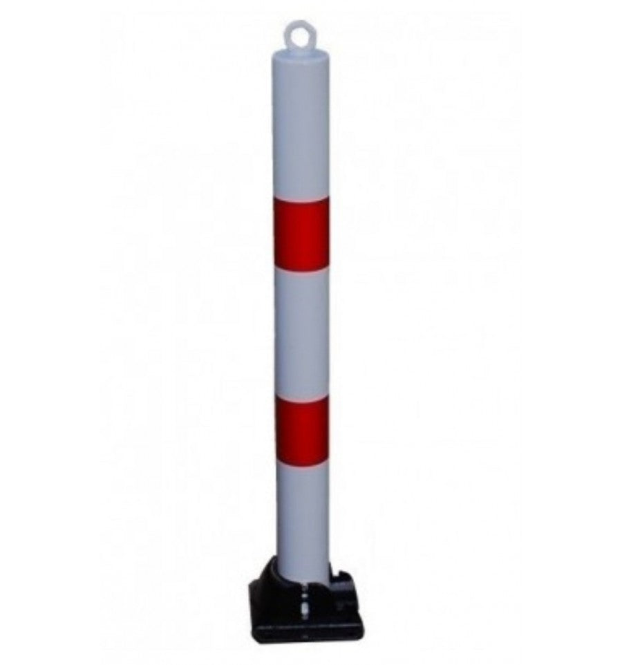 2 x 76mm Red & White Fold Down Parking Posts & Chain Kit