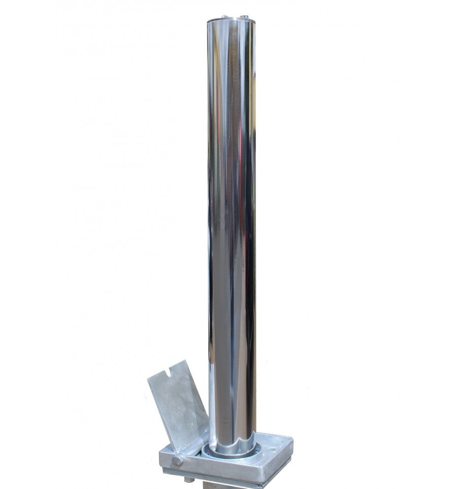 Dim Gray Stainless Steel Telescopic Security Post