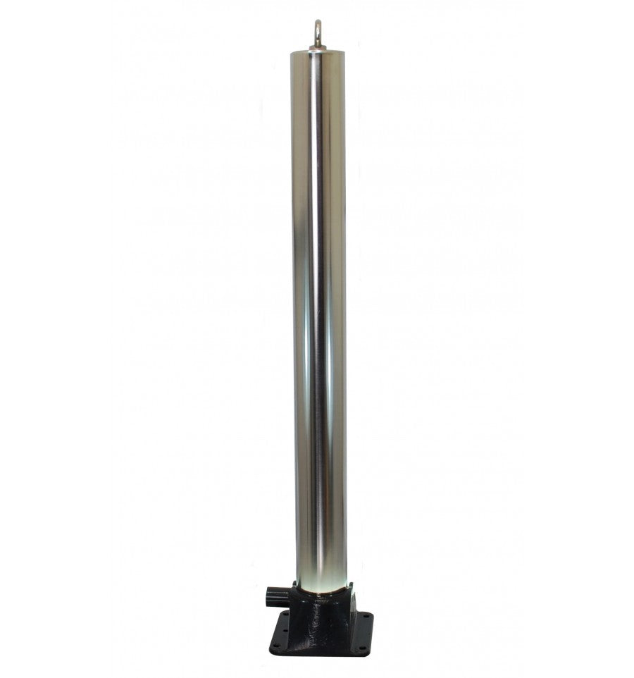 Dim Gray 76mm Stainless Steel Fold Down Parking Post