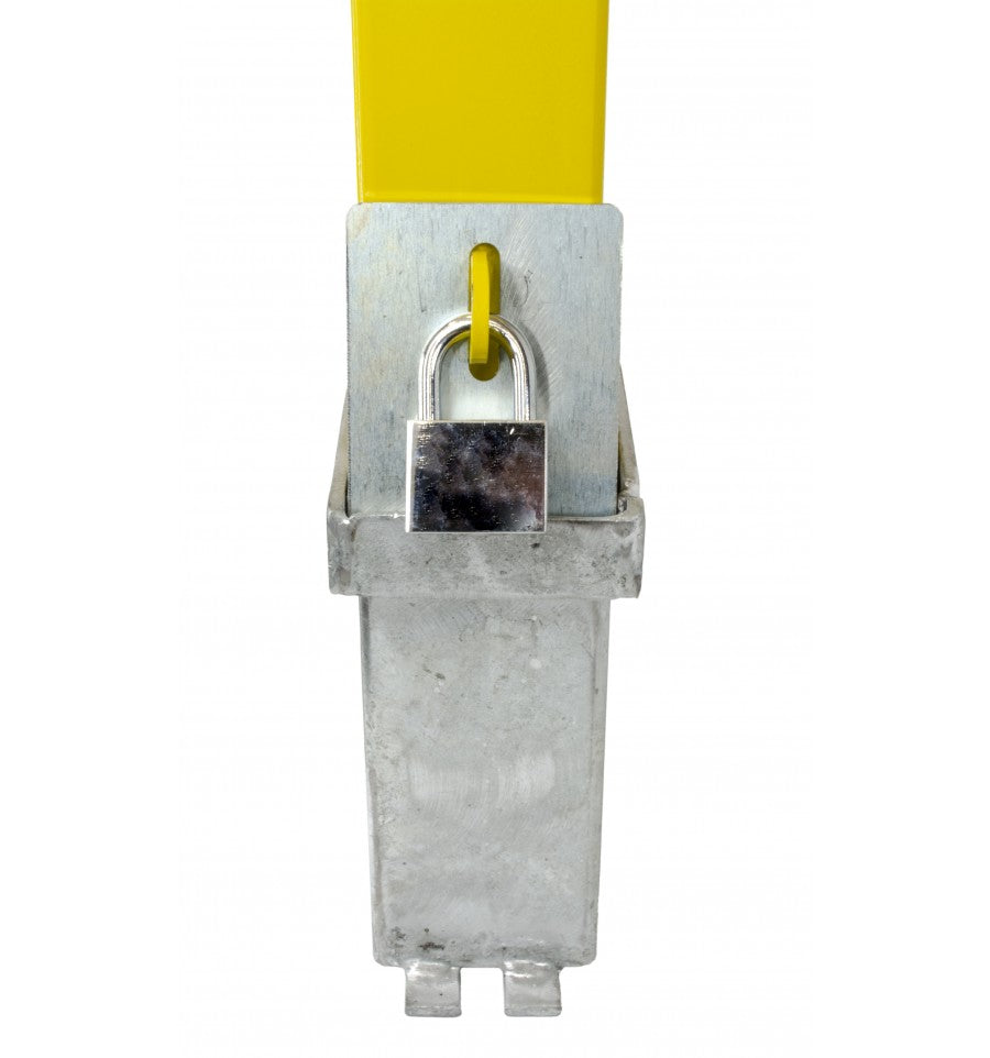 Gray Heavy Duty Removable Parking & Security Post - Yellow