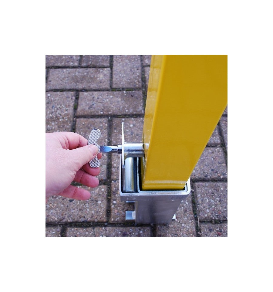 Dim Gray Heavy Duty Removable Parking Post With Integral Lock & Tool