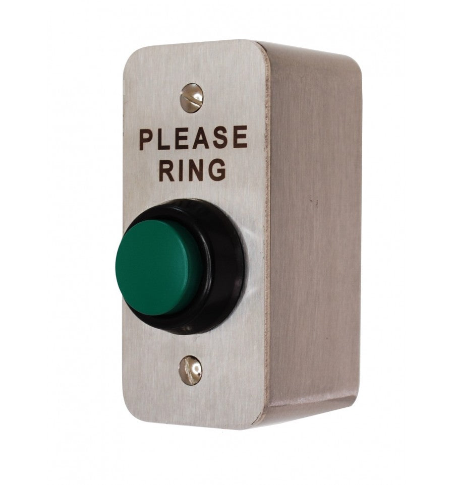 Dark Gray Wireless Doorbell With 'Please Ring' Push Button & Std Receiver
