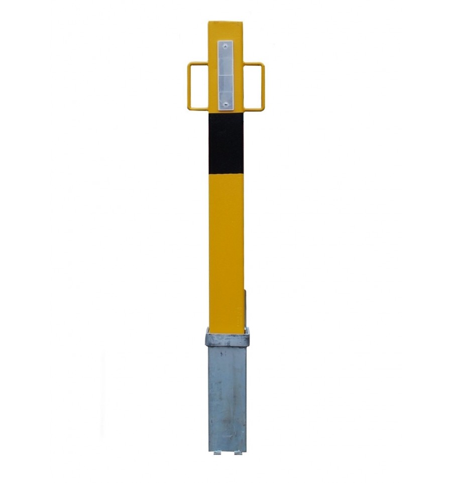 Dark Goldenrod Heavy Duty Yellow Removable Security Post With Lift Out Handles