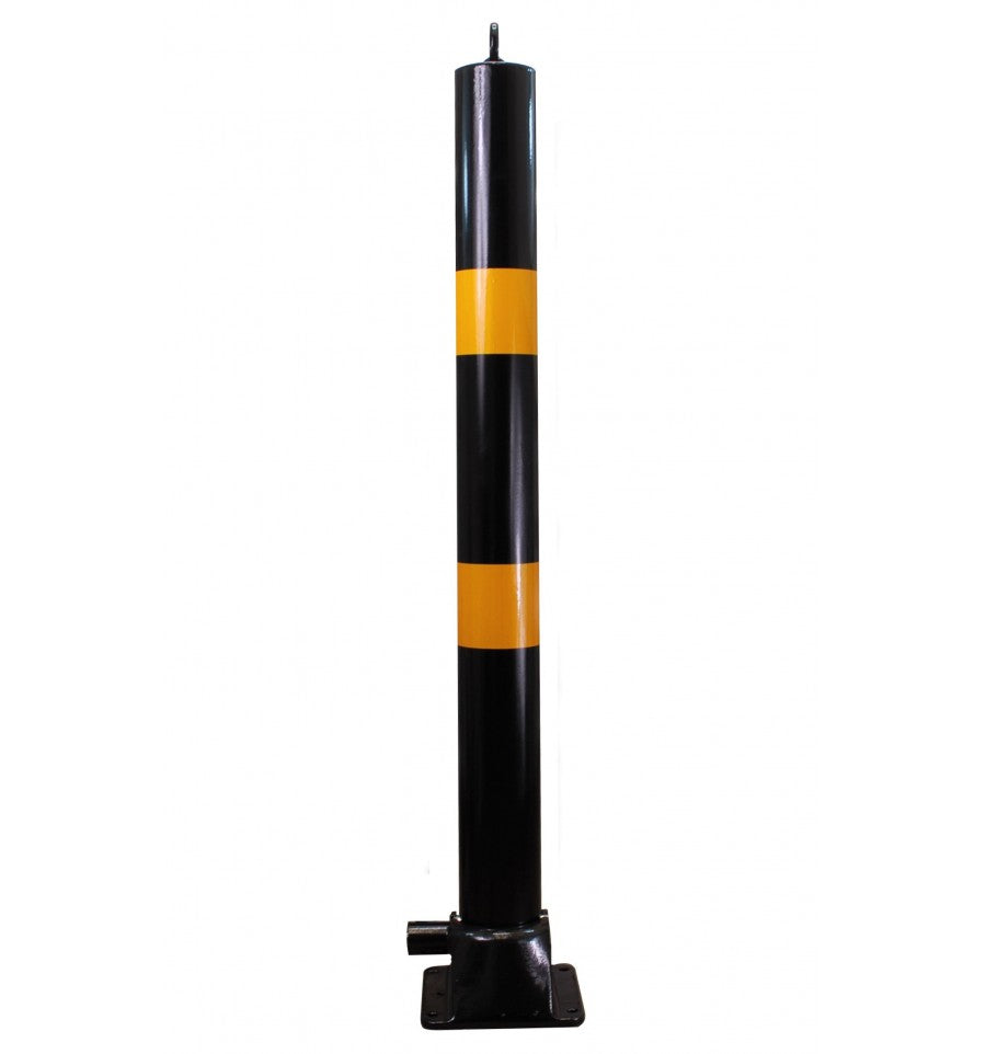 Sandy Brown Black & Yellow Parking Post Chain Kit With 1 x Folding & 2 x Static Posts