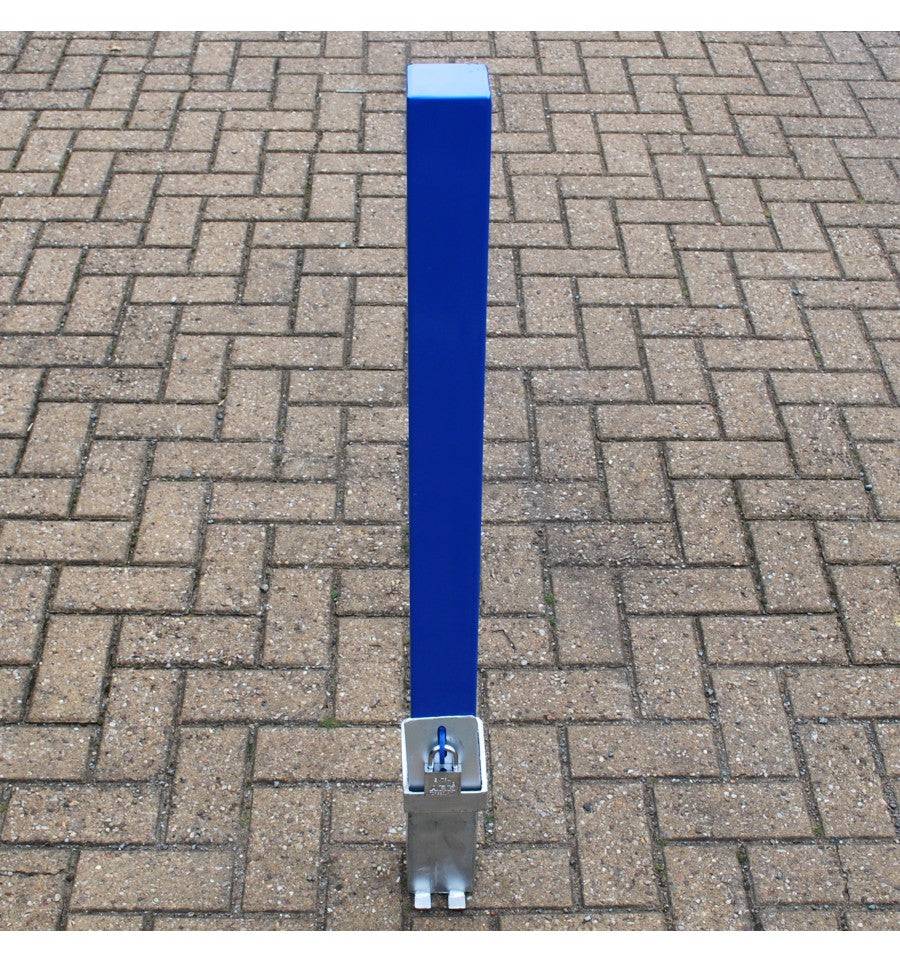 Rosy Brown Heavy Duty Blue Removable Security  Security Post & 2 x Ground Bases