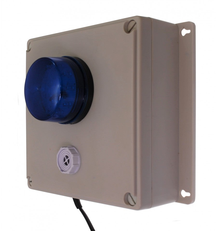 Slate Gray Driveway Alert & Outdoor Adjustable Siren, Flashing LED Receiver & Indoor Receiver