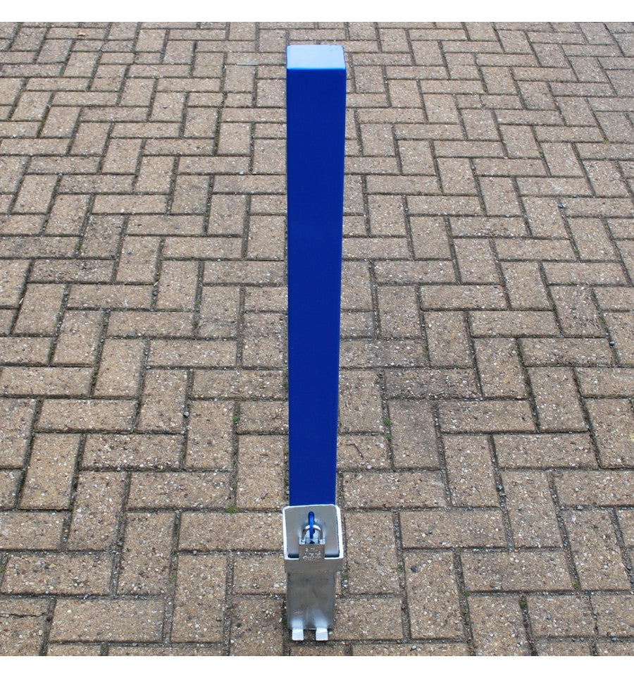 Rosy Brown Heavy Duty Removable Parking & Security Post - Blue