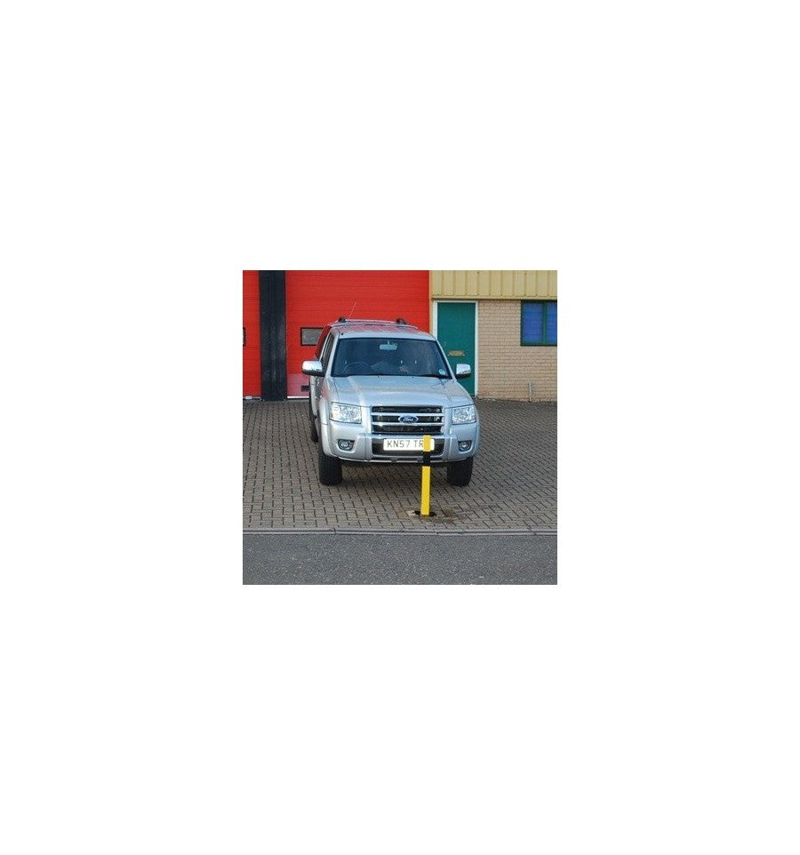 Dim Gray Heavy Duty Removable Security Bollard With 2 x Ground Bases