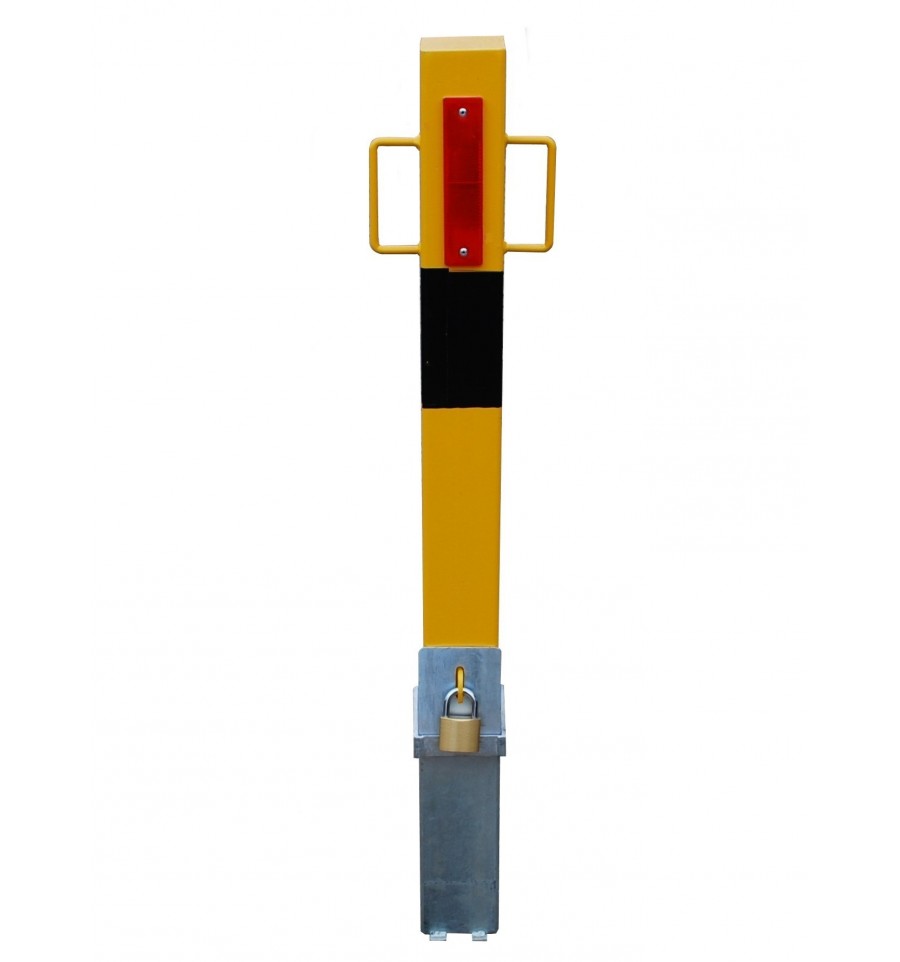 Dark Goldenrod Heavy Duty Yellow Removable Security Post With Lift Out Handles