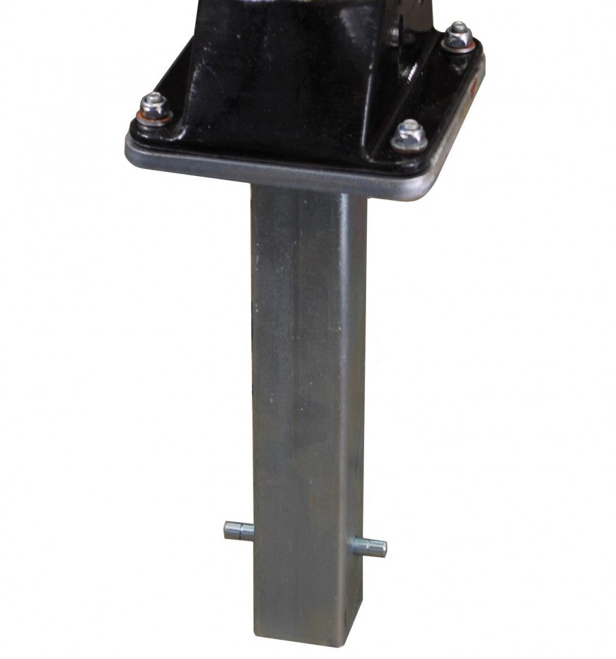 Dark Slate Gray Galvanised 76mm Fold Down Parking Post With Ground Spigot, Integral Lock & Chain Eyelet