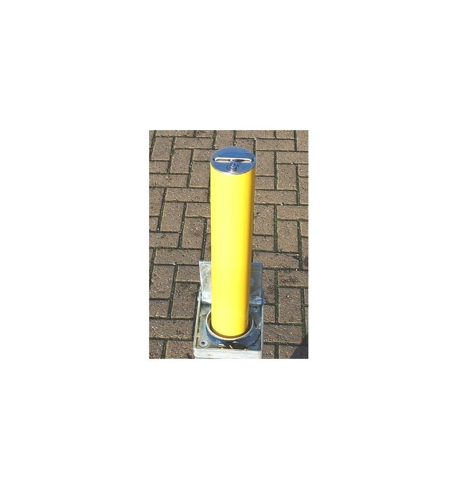 Dim Gray Telescopic Security & Parking Post - Yellow