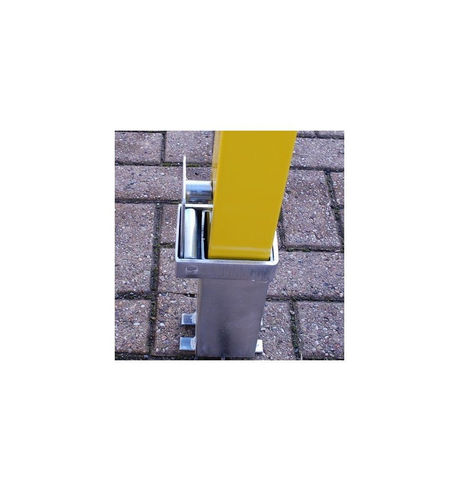 Slate Gray Removable Security Post - Integral Lock, 2 x Ground Bases & Tool